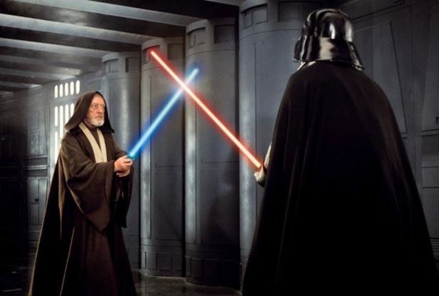 Obi-Wan Kenobi and Darth Vader 