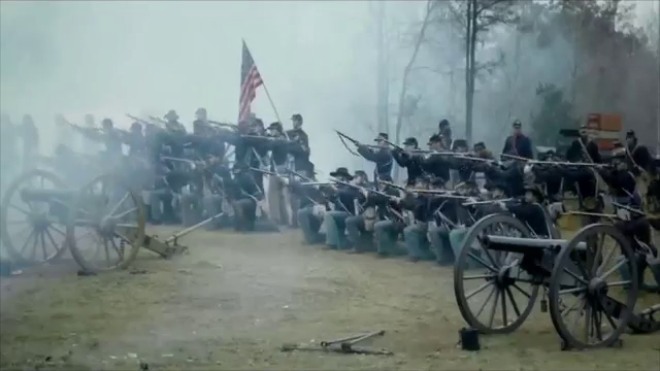 Battle scene in the film